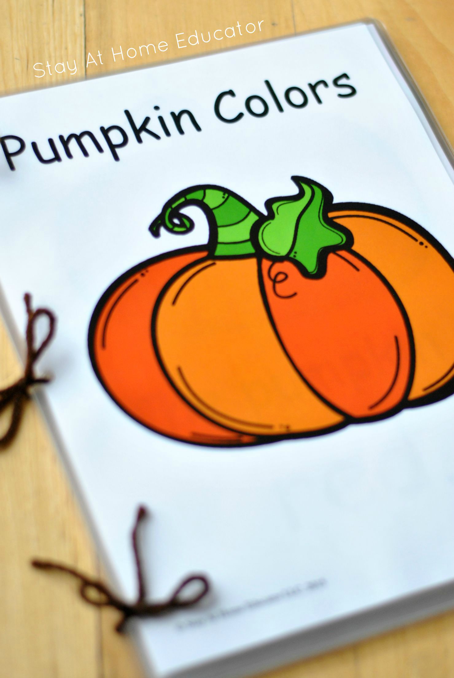 Pumpkin Colors Booklet A Free Fall Printables Stay At Home Educator
