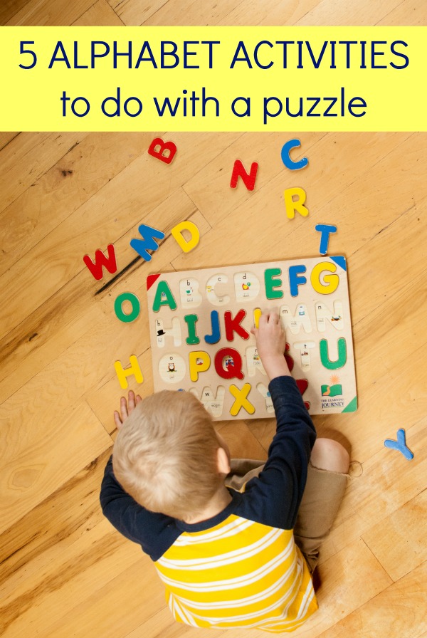 5 preschool alphabet activities you can do with just one alphabet puzzle
