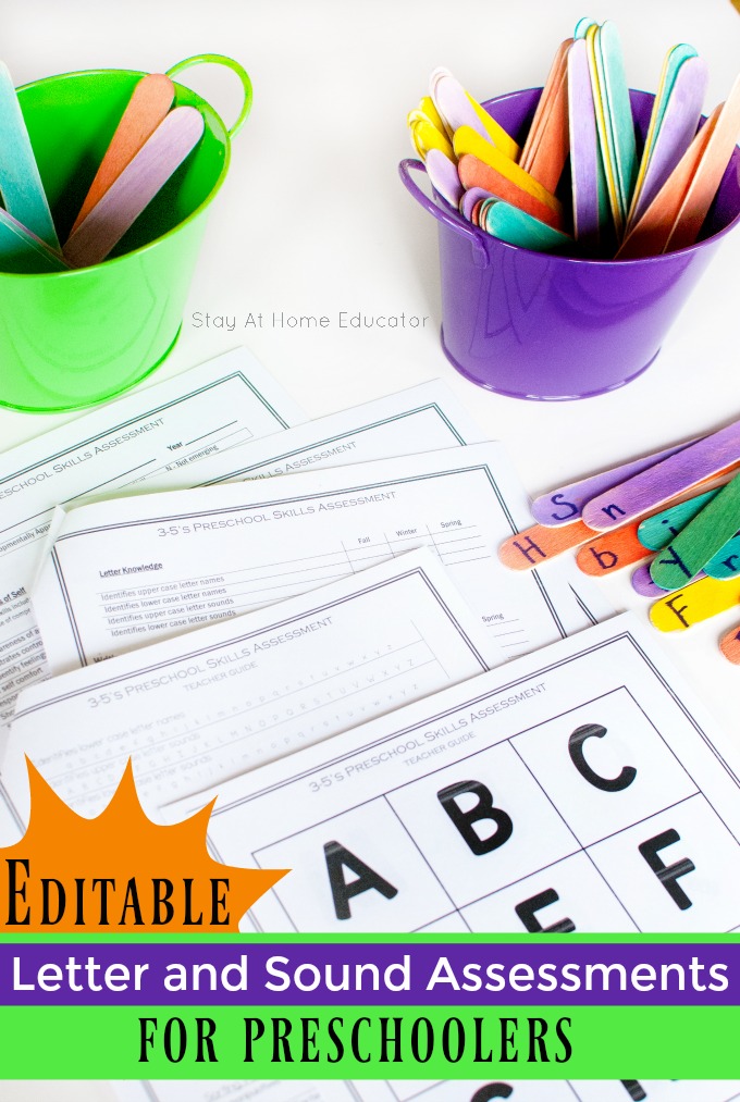 This editable letter identification assessment for preschoolers is perfect for figuring out what your child is capable of.There's a toddler assessment included too with things like social skills, language development and more!