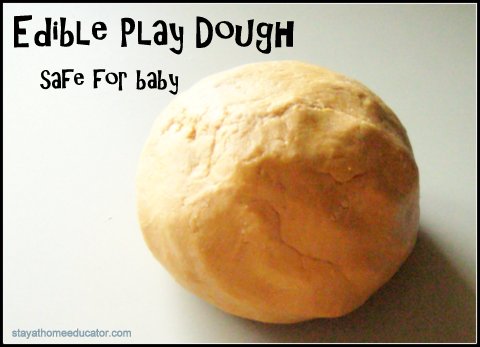 Edible play dough recipe safe for baby and toddlers