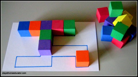 DIY cube puzzles for preschoolers, have fun with this fine motor activity