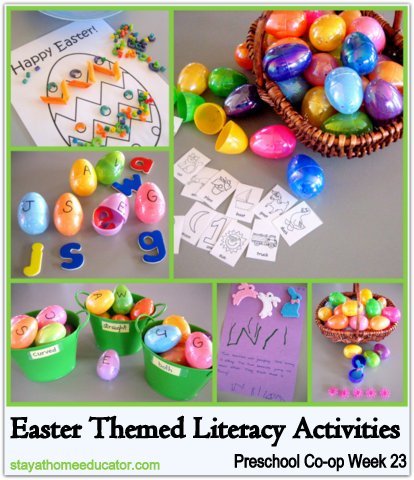 Easter Themed Literacy Activities (Preschool Co-op Week 23)