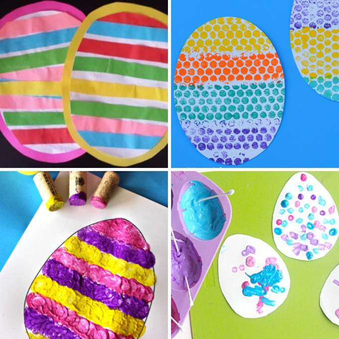 Easy paper Easter egg crafts for toddlers