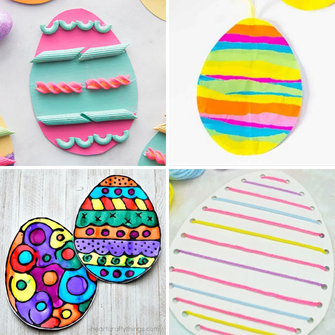 Colorful Easter egg crafts for preschoolers to make