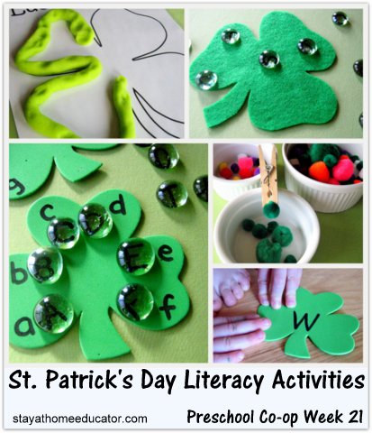 literacy preschool activities for St. Patrick's Day
