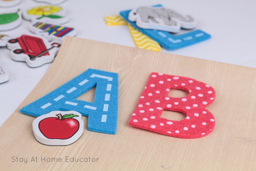 Hands-on alphabet activities with felt and foam letters