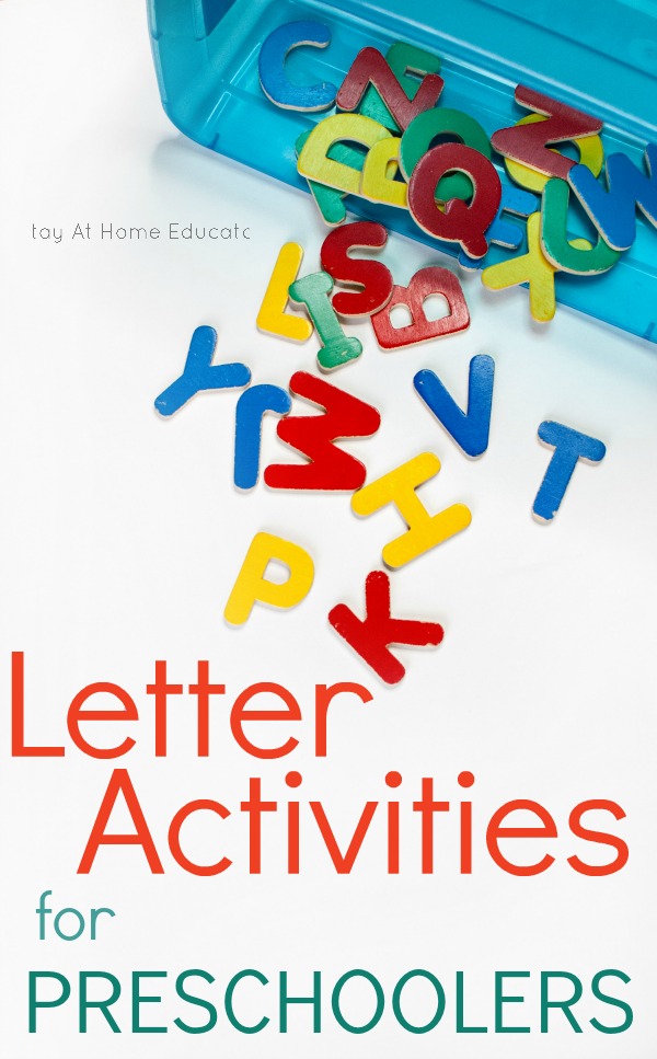 You just need one set of letters for these fun alphabet activities for preschoolers