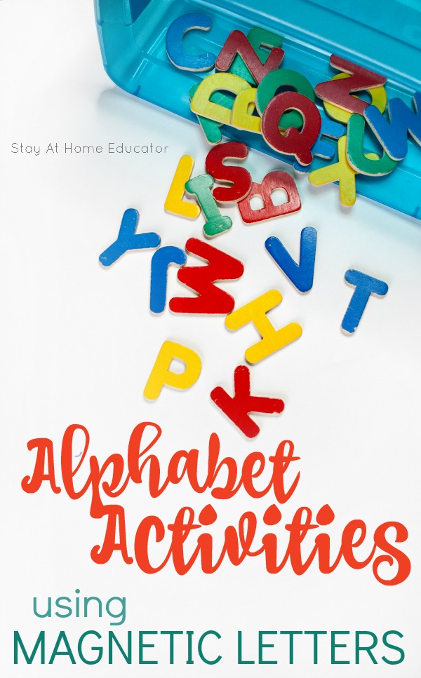 Alphabet activities for preschoolers using just one set of letters