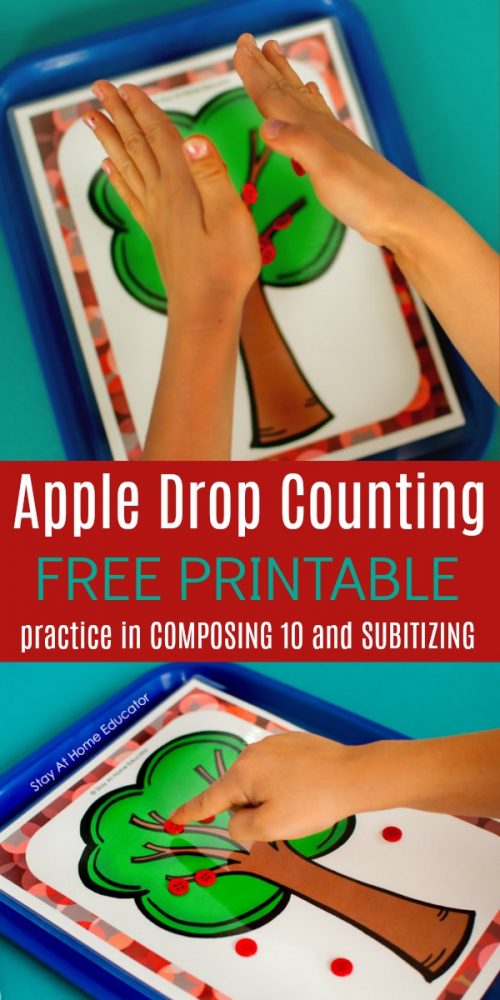 apple drop counting free printable for preschool