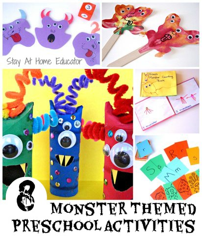 8 Monster Themed Preschool Activities - Stay At Home Educator
