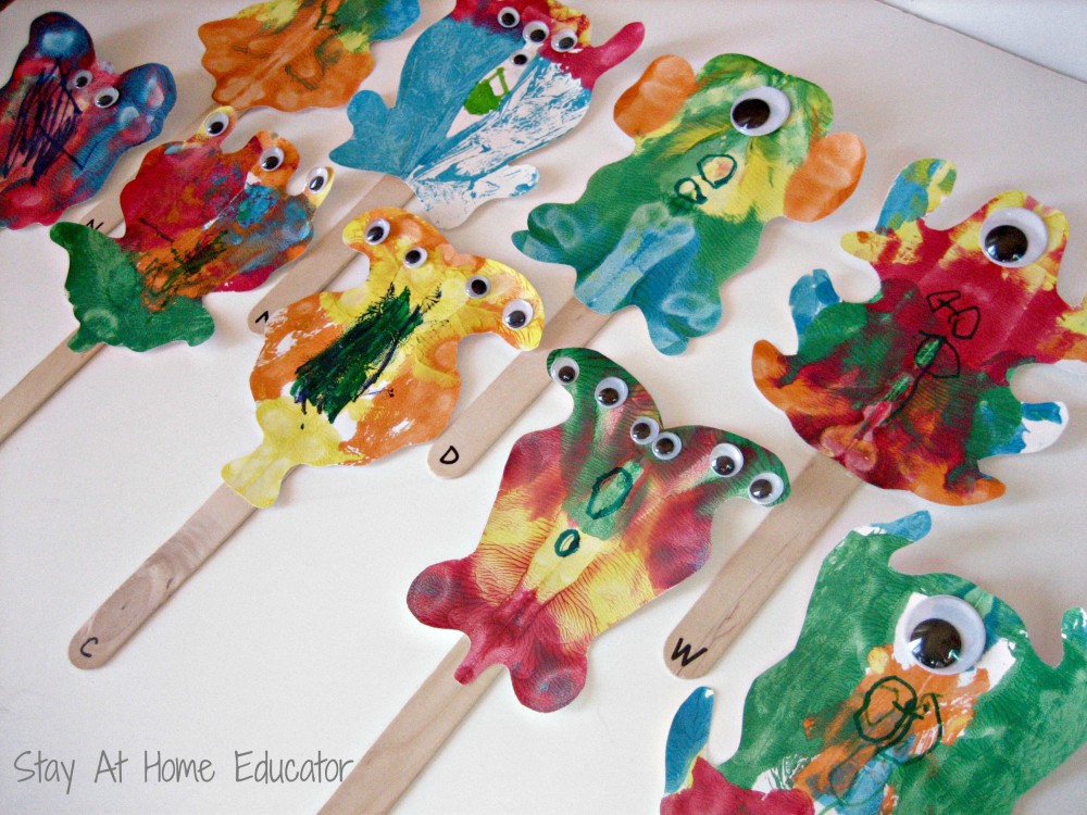 Squish Monster Puppets from Stay At Home Educator.
