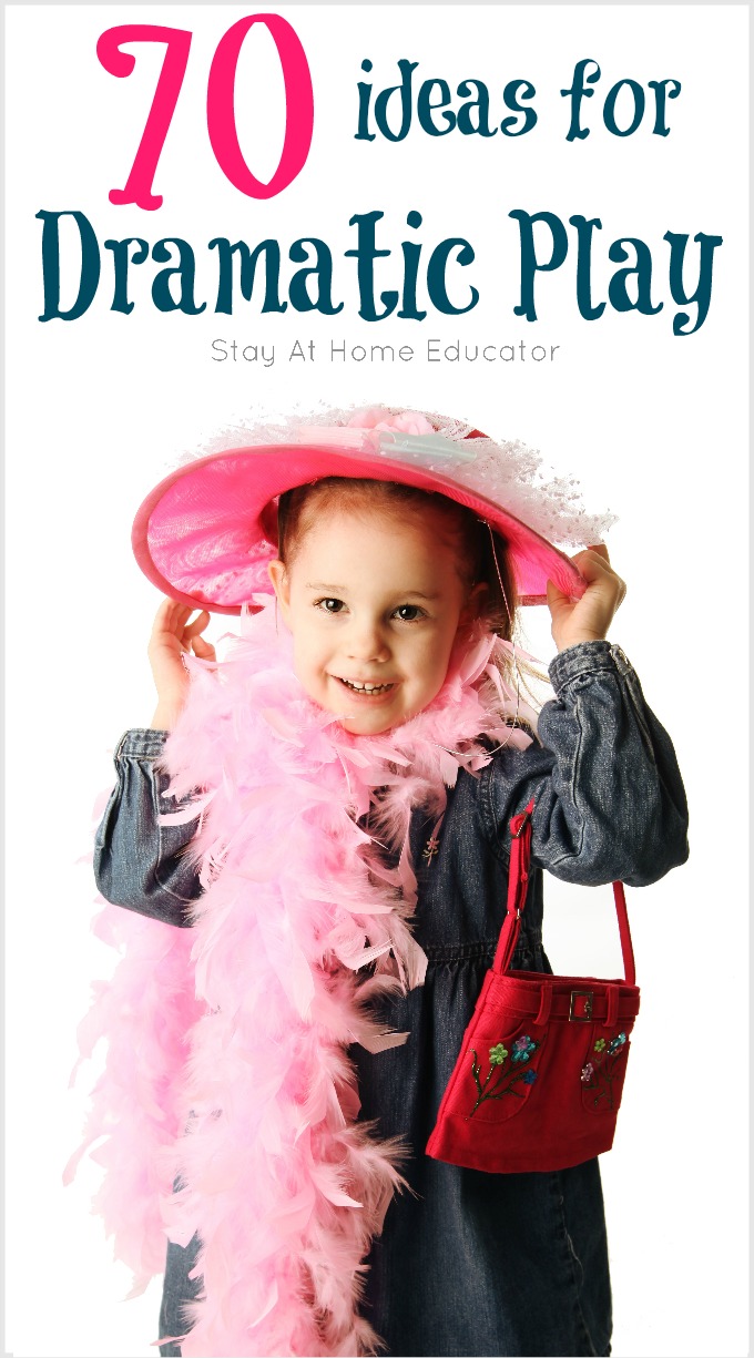 Dramatic play and pretend play for preschoolers are crucial for processing information that they're learning and practicing all of their skills! You'll love these 70 fantastic dramatic play ideas for preschoolers.