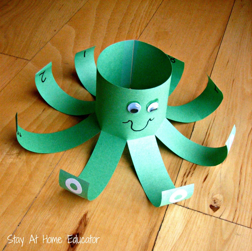 Counting octopus for ocean preschool theme - Stay At Home Educator
