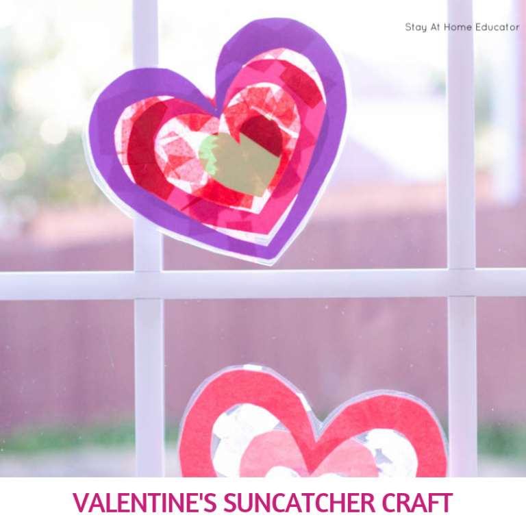 Valentine’s Suncatcher Craft for Preschool