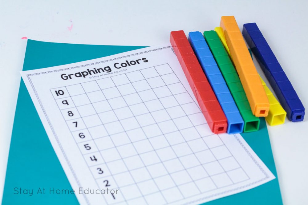 Preschoolers love to learn graphing with unifix cubes