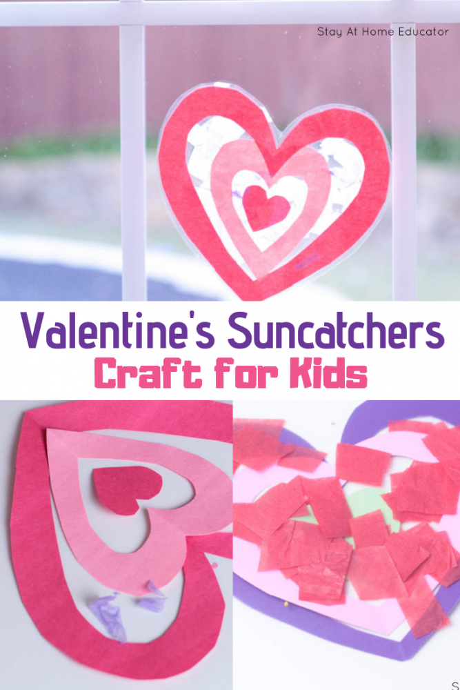Valentine's Suncatchers Craft for preschoolers