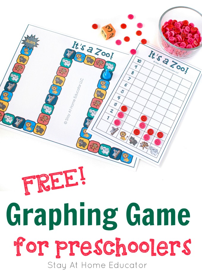 It’s A Zoo! A Counting and Graphing Game for Preschoolers This free printable graphing game uses kids' favorite animals to teach them counting and graphing!
