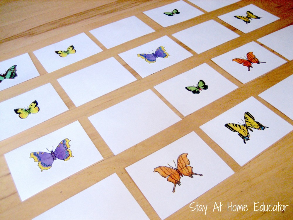 Butterfly Memory Game - Stay At Home Educator