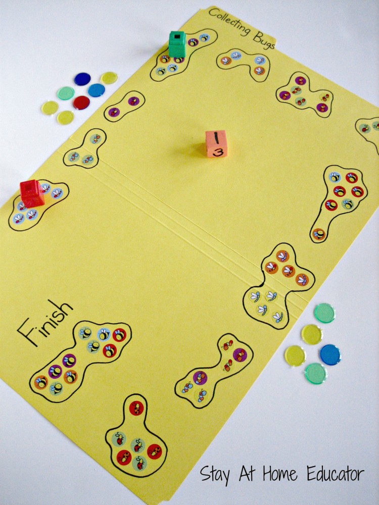 Collecting bugs addition game for preschoolers and kinders - Stay At Home Educator