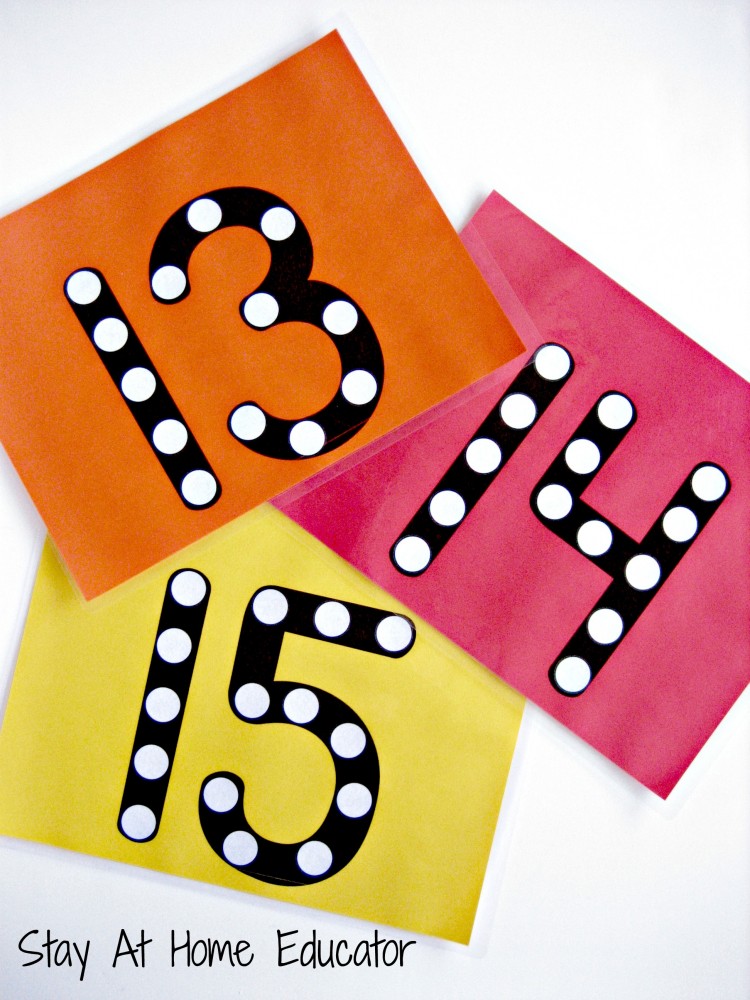 Dot numbers for one to one correspondence counting and number recognition - Stay At Home Educator