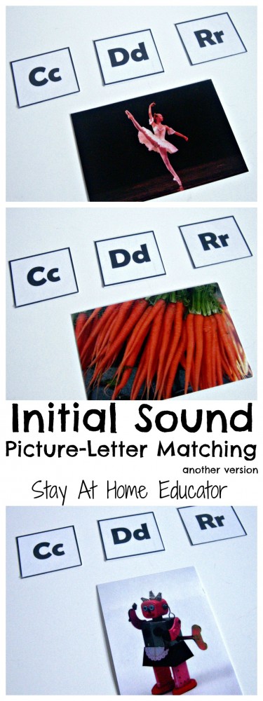 Initial Sound PictureLetter Matching, version 2 - Stay At Home Educator