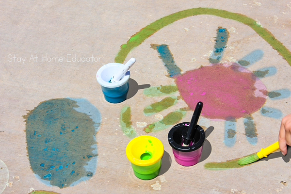 sidewalk chalk paint recipe that easily washes away