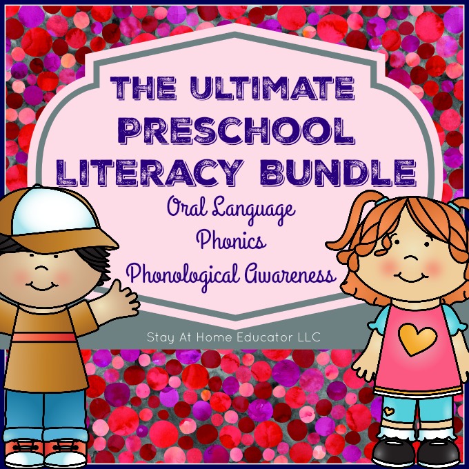 Preschool Literacy Bundle Cover Blog - purchase preschool lesson plans and curriculum