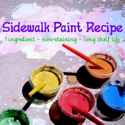 easy one ingredient sidewalk chalk paint recipe