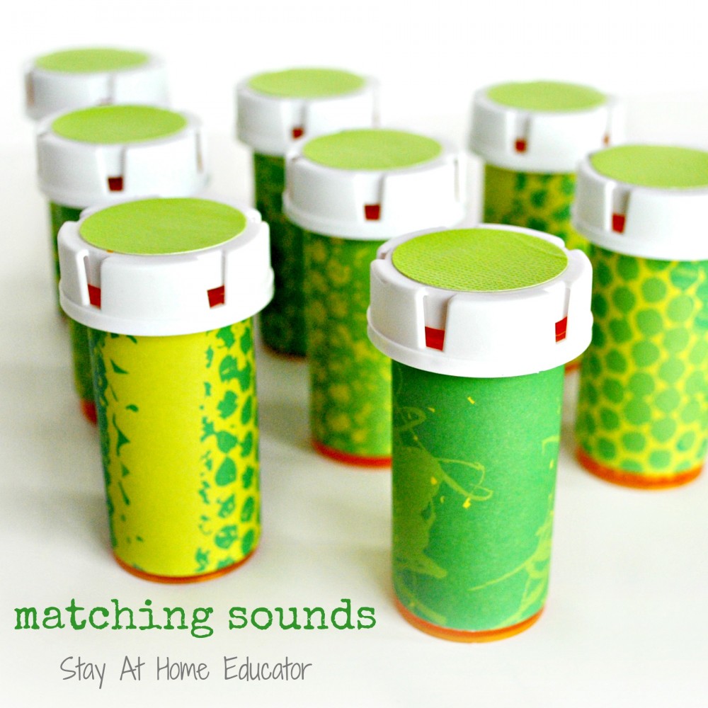 Matching sounds as part of five senses preschool theme - Stay At home Educator