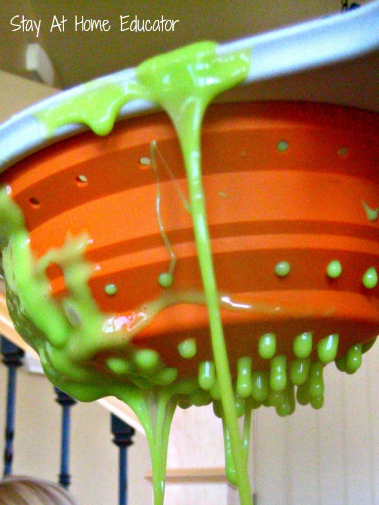 Oozing slime, perfect for Halloween fun - Stay At Home Educator