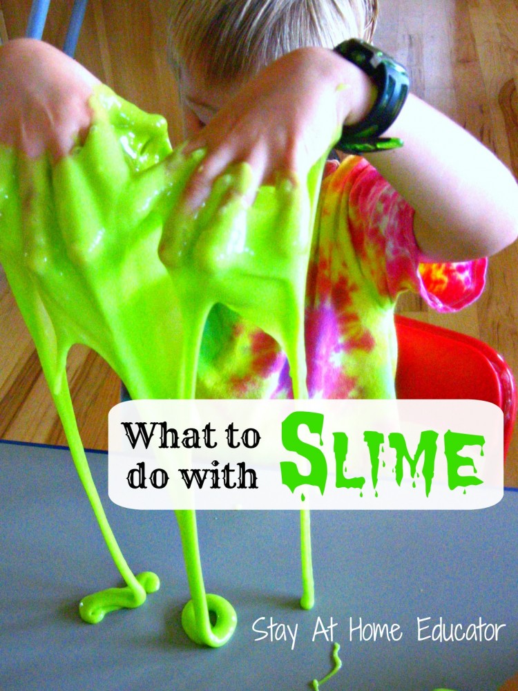 Things to do with preschool slime - Stay At Home Educator