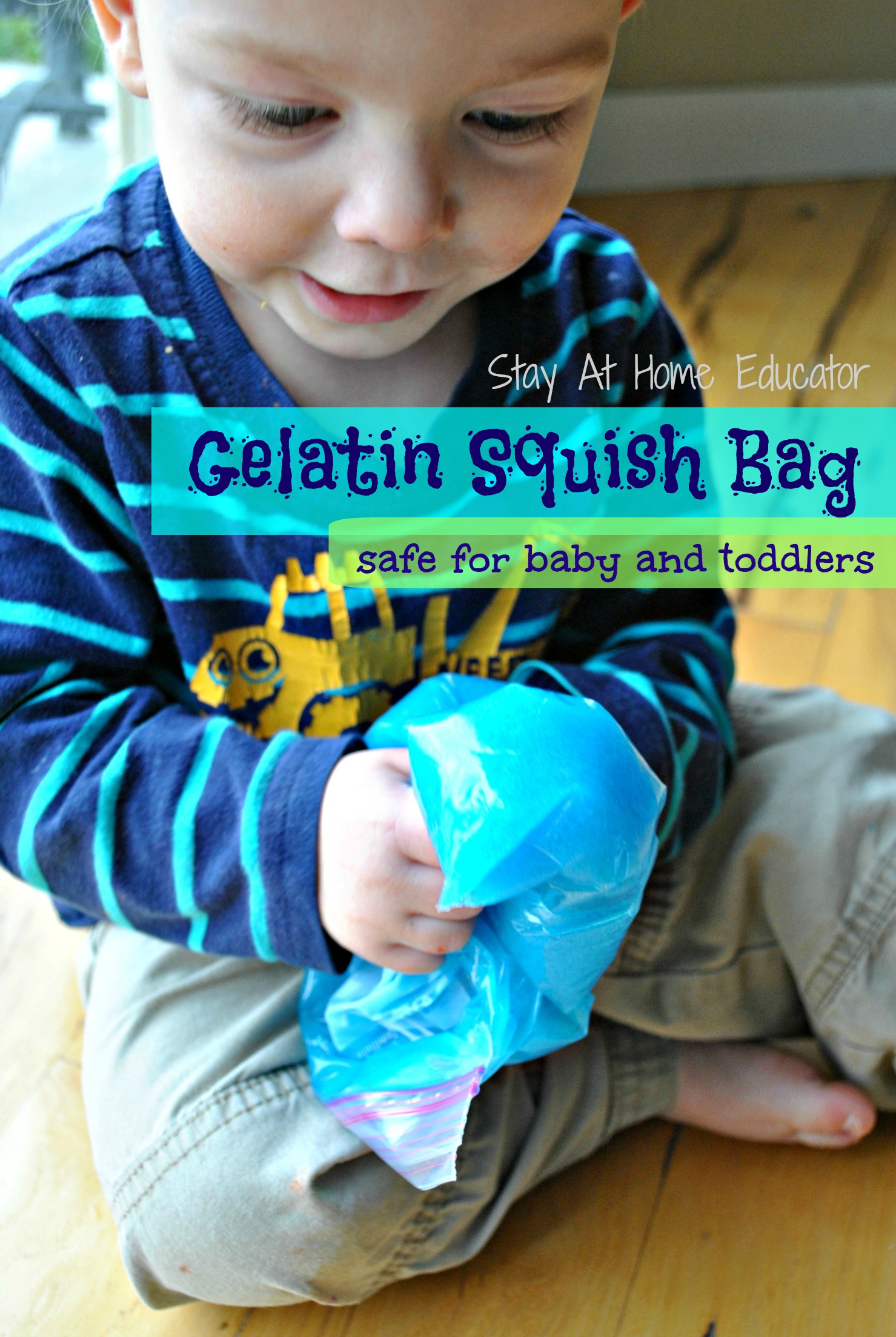 Gelatin Squish Bags are great sensory play, safe for baby and toddlers - Stay At Home Educator