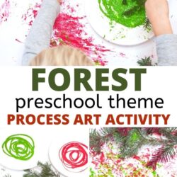 forest preschool theme process art activity