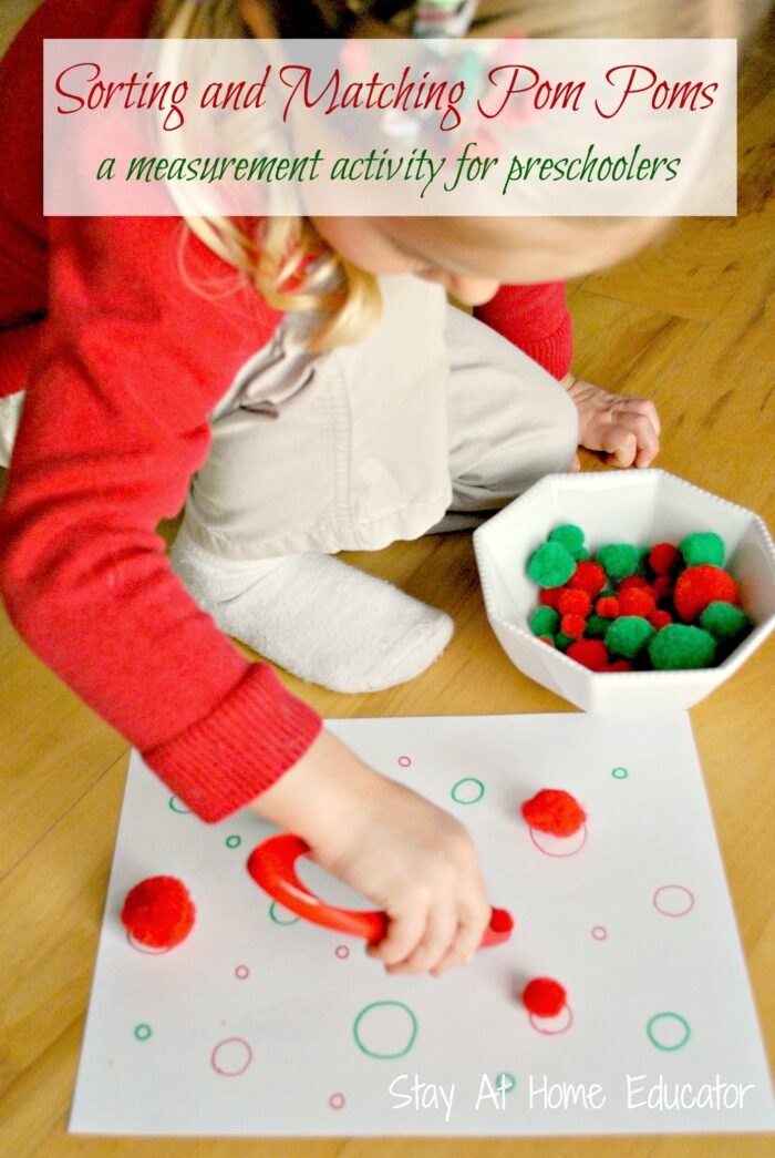 Sorting and Matching Pom Poms - a Preschool Measurement ...