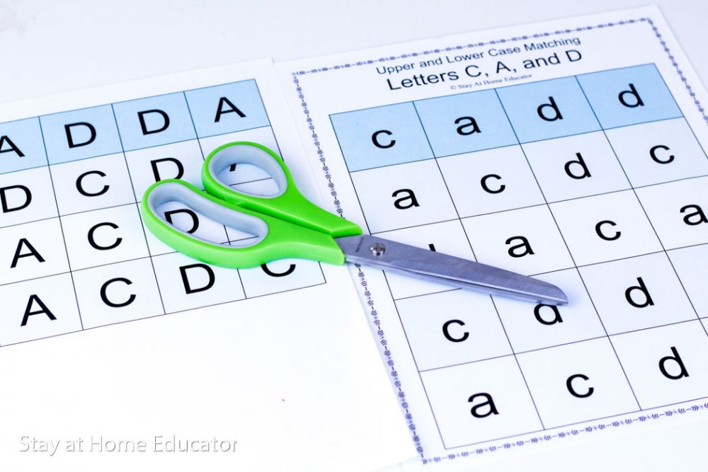 Preschool letter matching activities with free printable