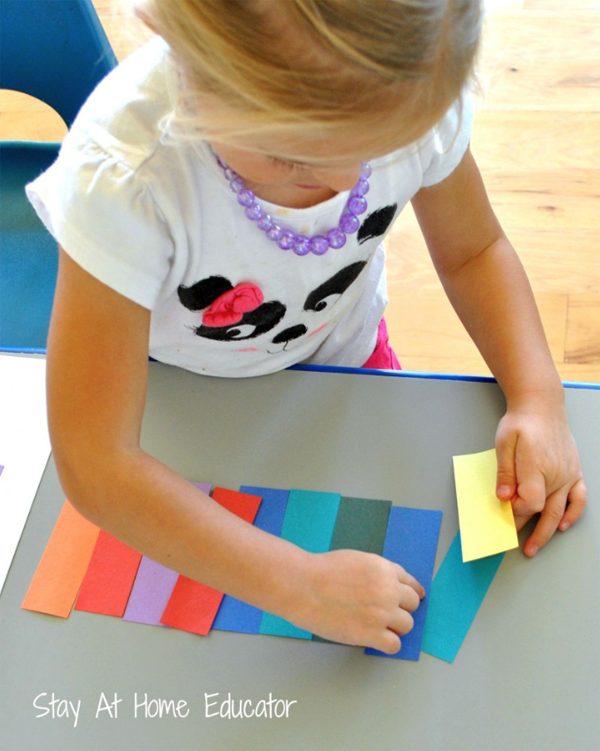 partner pieces is a comparing and measuring activity for preschoolers, measuring length activity