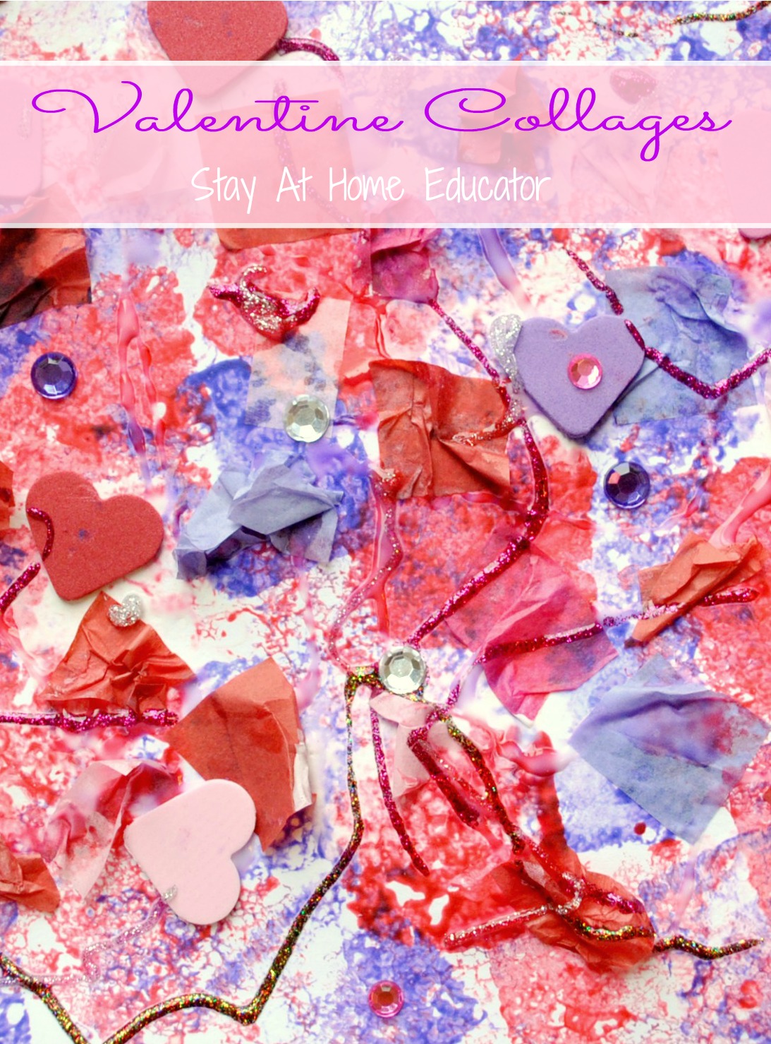 Valentine Collages - Stay At Home Educator