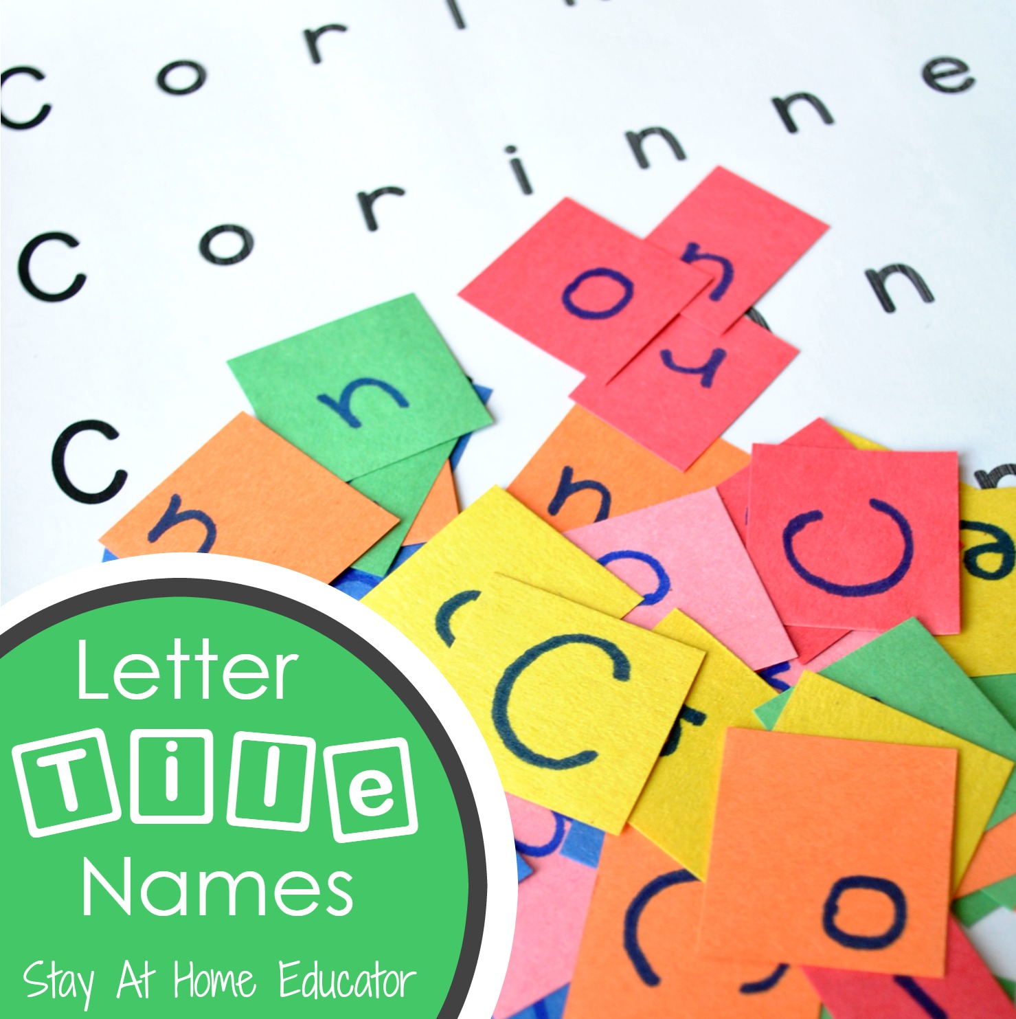 Letter Tile Names - Stay At Home Educator