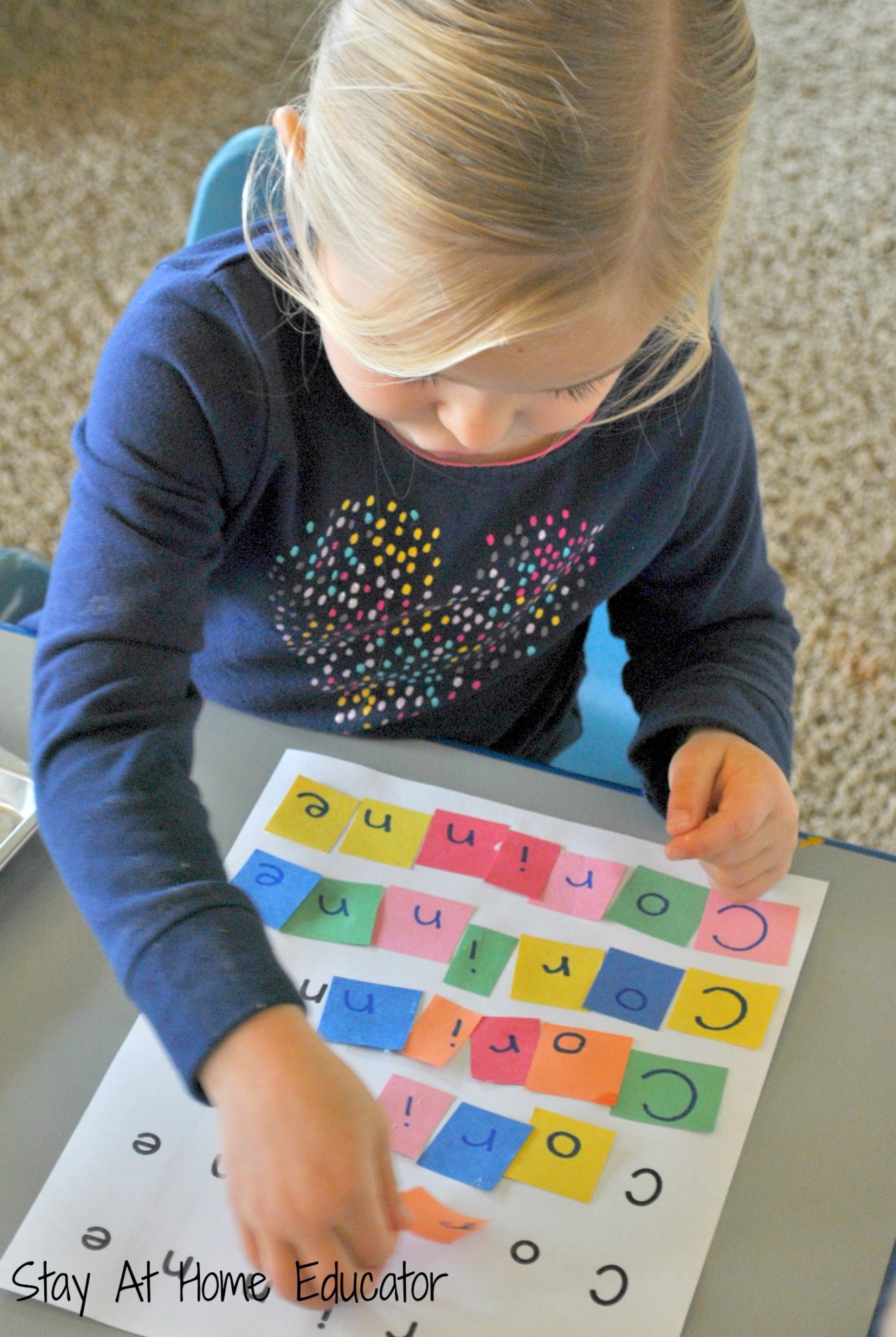Letter tile names for name recognition in preschool - Stay At Home Educator
