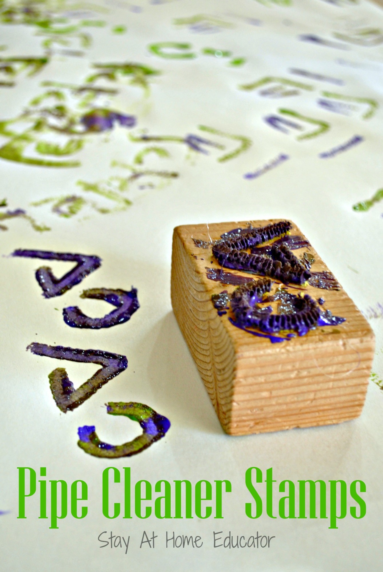 Pipe cleaner stamps - Stay At Home Educator