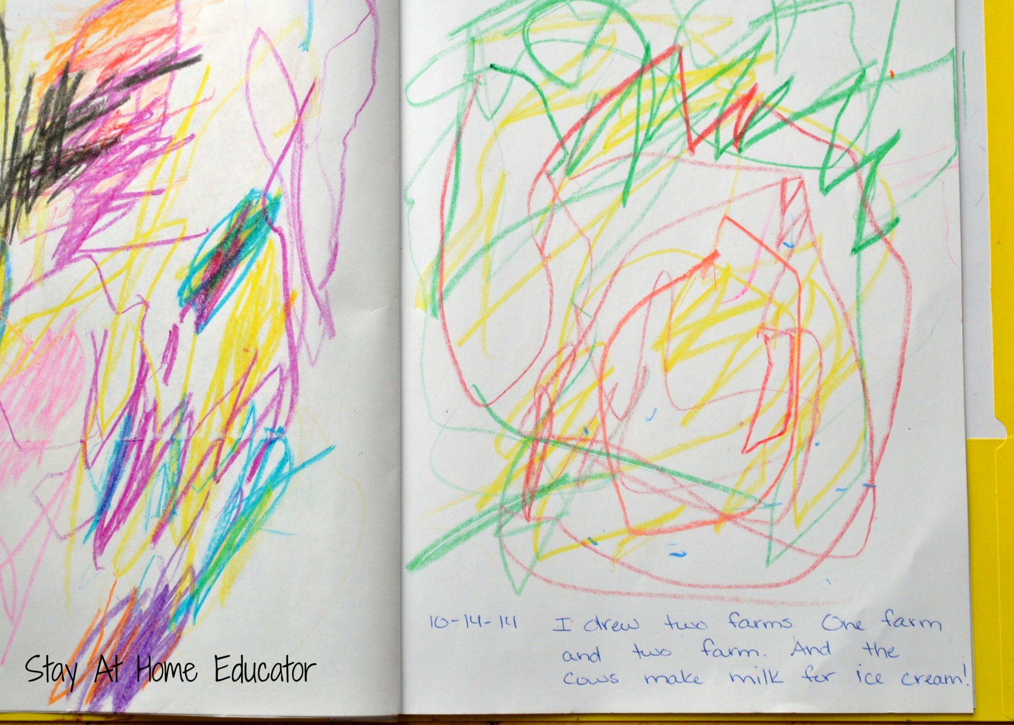 Three year old journal entry - Stay At Home Educator