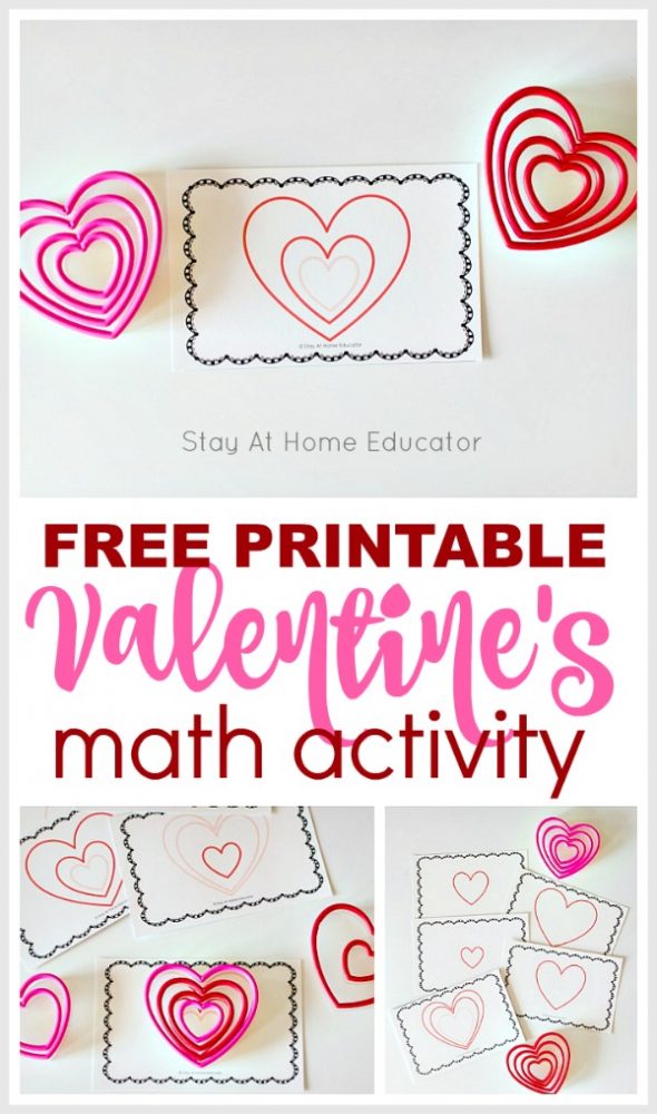 Free Printable Valentine's Day Measurement Activity for Preschoolers
