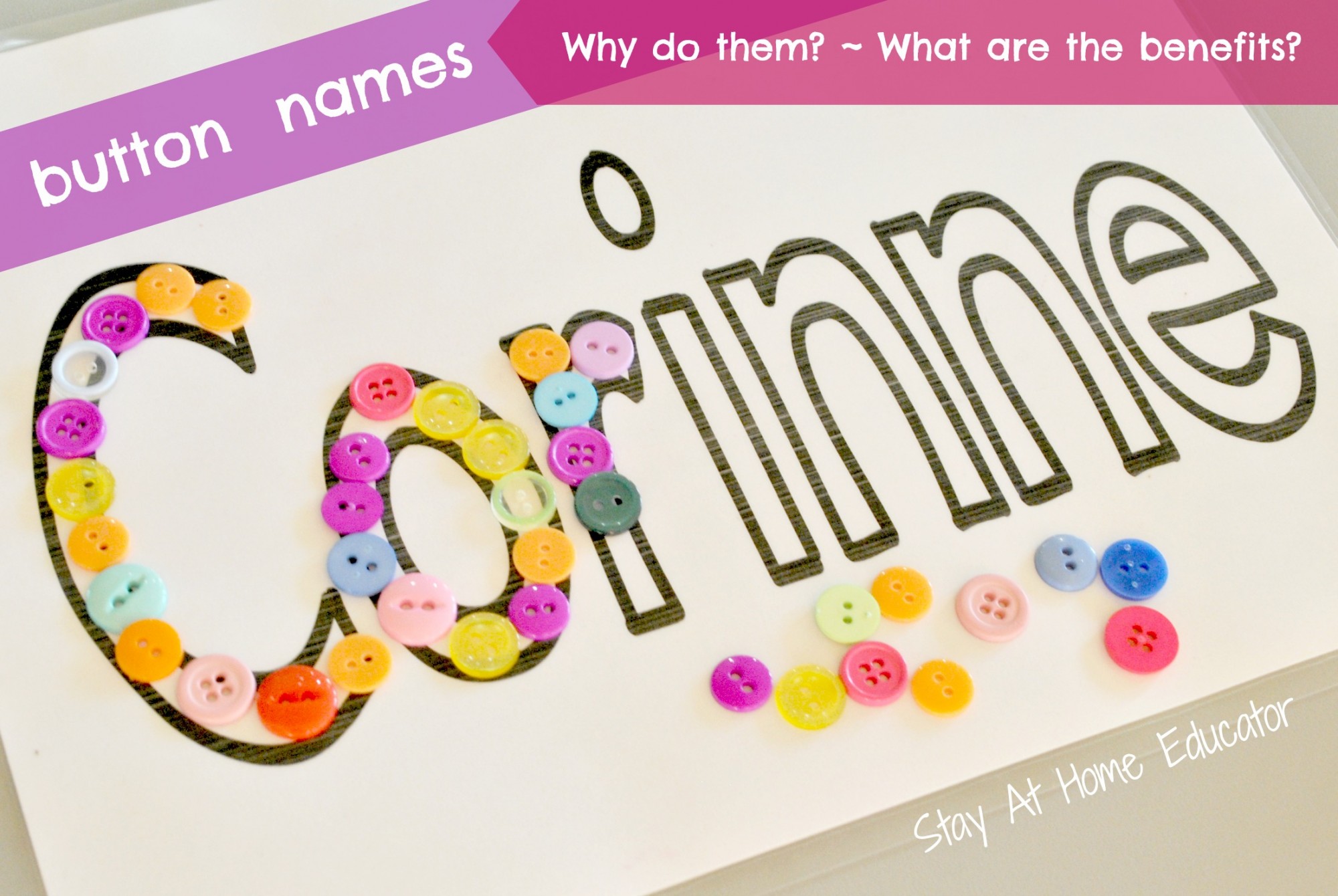 the purpose and benefits behind button names in preschool education - Stay At Home Educator