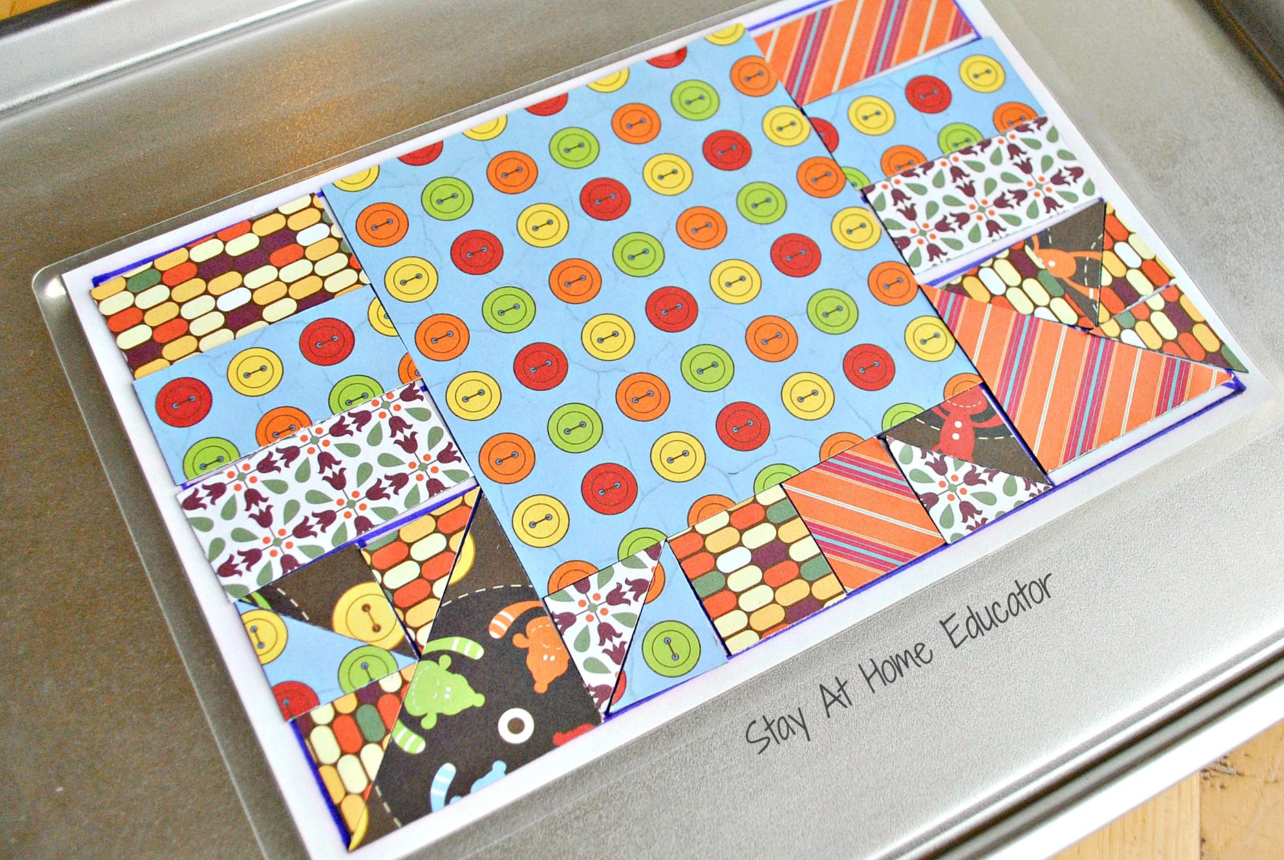 Magnetic quilting puzzles for preschoolers - Stay At Home Educator