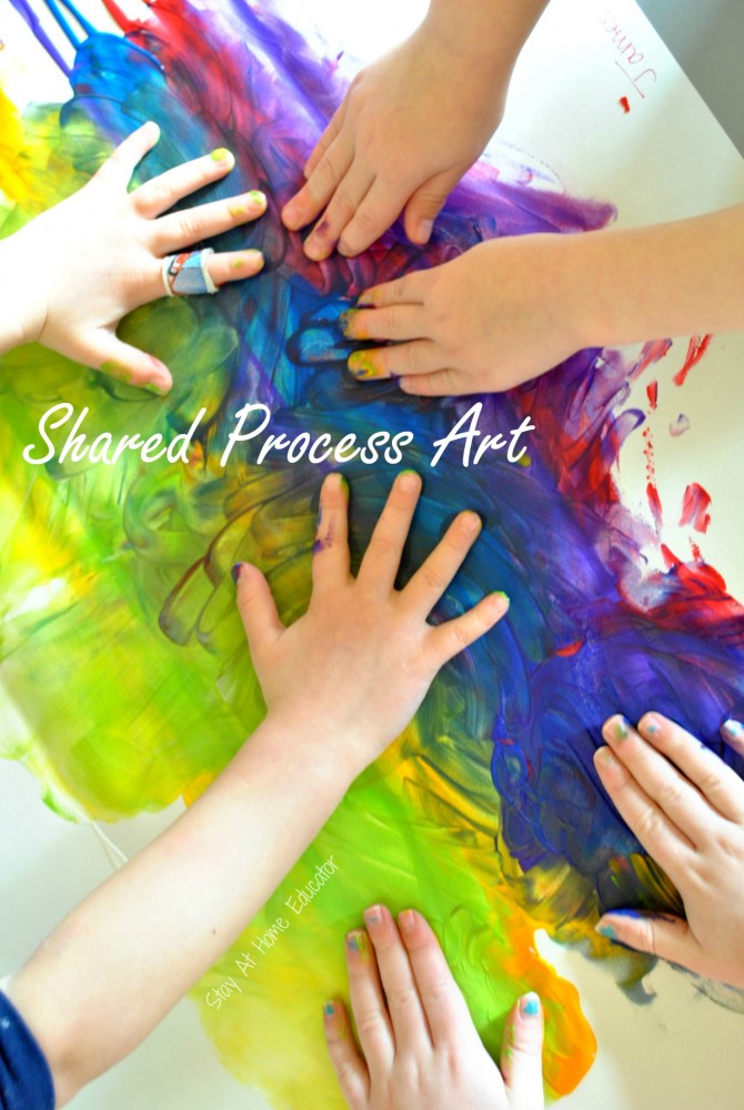Shared process art in preschool - Stay At Home Educator