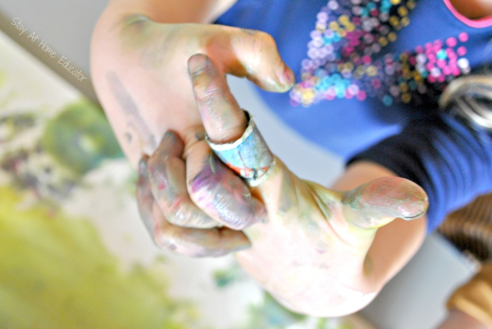 shared finger painting - Stay At Home Educator