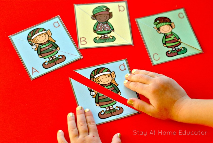 Letter Matching Cards in Christmas Activity Pack