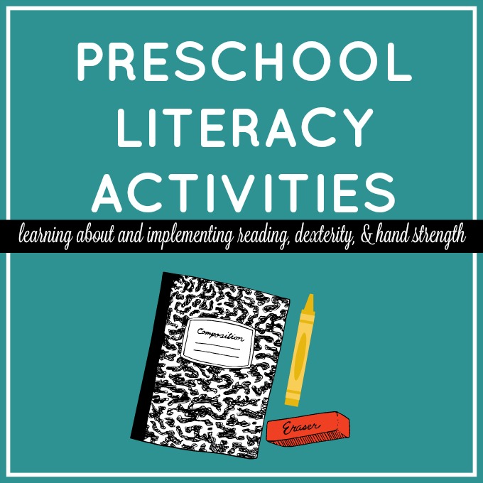 Preschool literacy activities including learning to read, preparing to write, and more.