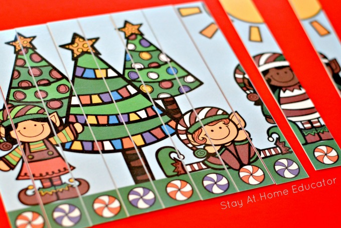 Patter sequencing puzzles in Christmas Activity Pack