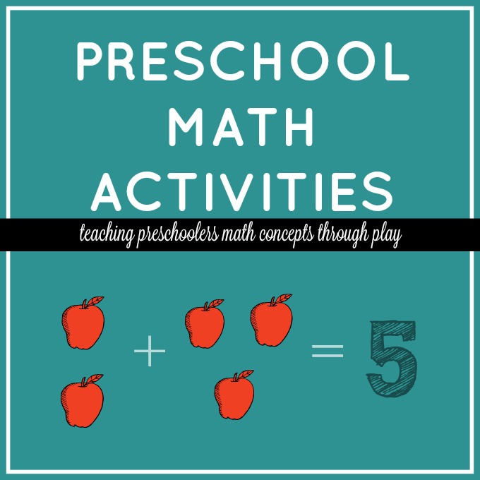Preschool math activities to teach real life applications of numbers, counting, fractions, measurement, and more.